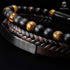 Lederarmband mit perlen gelbes tigerauge uniqal